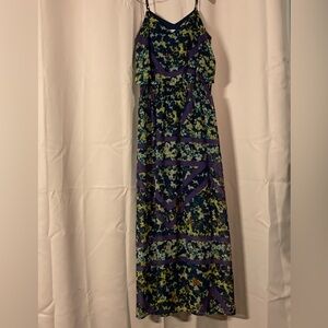 Xhilaration Floral Maxi Dress in Blue and Purple
